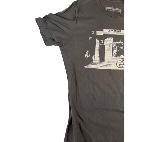Tresnormale for Normal People T-Shirt Large Gray Cotton Graphic Tee Canada Made - Picture 3 of 6